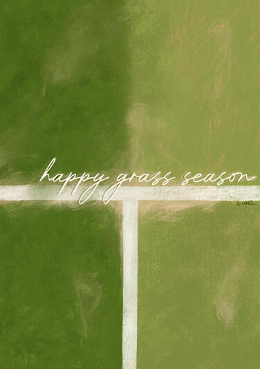 Happy grass season poster